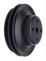Trans-Dapt Performance Powdercoated Pulleys 8623 Water Pump Pulley, Steel, 2-Groove, 6.3 in. Dia., Satin Black Powdercoat, Chevy, Big Block, Long Pump, Each thumbnail 2