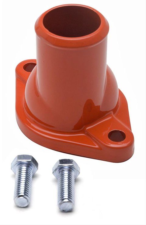 Trans-Dapt Performance Products Water Necks and Thermostat Housings 9955 CHEVY STRAIGHT UP WATER NECK- CHEVY ORANGE POWDER-COAT
