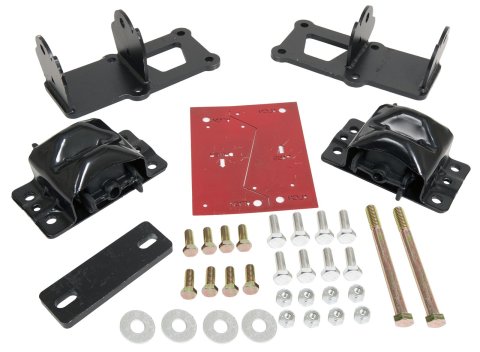 Trans-Dapt Performance Engine Swap Motor Mounts 4202 Mounts, Swap, Steel, Black, Chevy, Pontiac, Small Block LS, Kit