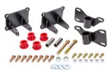 Trans-Dapt Performance Engine Swap Motor Mounts 4205 Mounts, Swap, Complete Mount, Bolt-In, Polyurethane/Red, Steel/Black, Chevy, GMC, Truck, SUV, Kit thumbnail 3