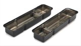 Trans-Dapt Performance Products Valve Covers 8680 CHEVY 327 LOGO SHORT ASPHALT BLACK POWDER COATED VALVE COVERS thumbnail 1