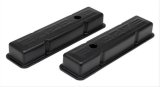 Trans-Dapt Performance Products Valve Covers 8680 CHEVY 327 LOGO SHORT ASPHALT BLACK POWDER COATED VALVE COVERS thumbnail 2