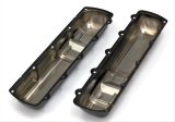 Trans-Dapt Performance Products Valve Covers 8612 OLDS OFFSET HOLE ASPHALT BLACK POWDER COATED VALVE COVERS thumbnail 1