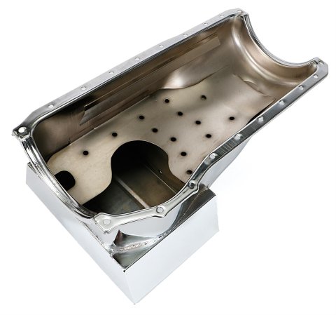 Trans-Dapt Performance Products Oil Pans 9301 BB FORD OIL PAN 1970-1982 351C, 351M, 400 8QT FRONT SUMP CHROME