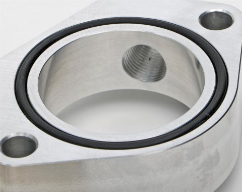 Trans-Dapt Performance Products Water Neck Spacers 6105 Spacer, Spacer Billet 2" With Dual 3/8" Npt Ports