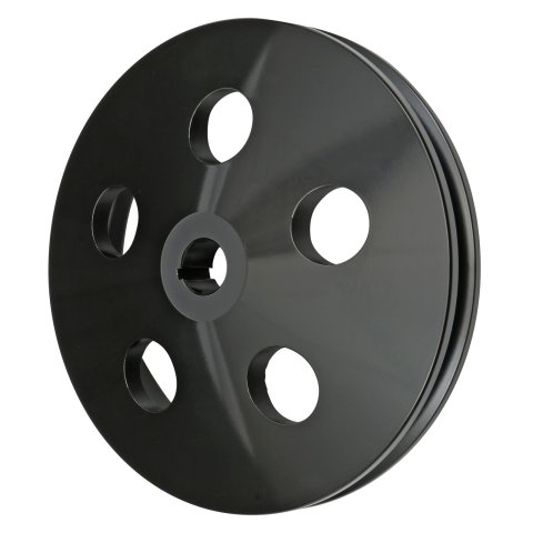 Trans-Dapt Performance Products Power Steering Pulleys 7182 Pulley, Early GM Aluminum P/S Pulley Black