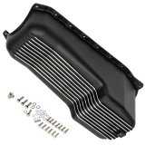 Trans-Dapt Performance Products Oil Pans 7425 Pan, 86-00 SB Chevy Finned Aluminum Pan Black thumbnail 1