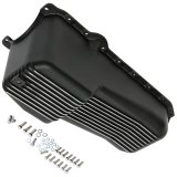 Trans-Dapt Performance Products Oil Pans 7425 Pan, 86-00 SB Chevy Finned Aluminum Pan Black thumbnail 2