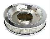 Trans-Dapt Performance Chrome Air Cleaners 2284 Filter Assembly, 14 in. Diameter, Round, Dropped Base, Steel, Chrome, 3 in. Filter Height, Each thumbnail 1