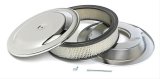 Trans-Dapt Performance Chrome Air Cleaners 2284 Filter Assembly, 14 in. Diameter, Round, Dropped Base, Steel, Chrome, 3 in. Filter Height, Each thumbnail 2