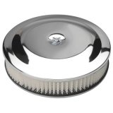 Trans-Dapt Performance Chrome Air Cleaners 2284 Filter Assembly, 14 in. Diameter, Round, Dropped Base, Steel, Chrome, 3 in. Filter Height, Each thumbnail 3