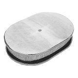Trans-Dapt Performance Aluminum Air Cleaners 6023 Filter Assembly, Large Oval, Raised Base, Aluminum, Polished, Plain Design, 2 in. Filter Height, Each thumbnail 2