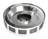 Trans-Dapt Performance Chrome Air Cleaners 2293 Filter Assembly, Round, Dropped Base, Steel, Chrome, Louvered Style, Paper Element, 5.125 in. Inlet, Each thumbnail 1