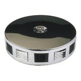 Trans-Dapt Performance Chrome Air Cleaners 2293 Filter Assembly, Round, Dropped Base, Steel, Chrome, Louvered Style, Paper Element, 5.125 in. Inlet, Each thumbnail 4