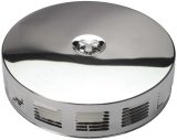 Trans-Dapt Performance Chrome Air Cleaners 2293 Filter Assembly, Round, Dropped Base, Steel, Chrome, Louvered Style, Paper Element, 5.125 in. Inlet, Each thumbnail 5