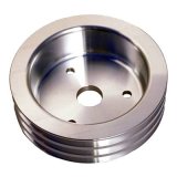 Trans-Dapt Performance Aluminum Crankshaft Pulleys 8894 Pulley, V-Belt, 3-Groove, Aluminum, Polished, Chevy, Big Block, Short Pump, Each thumbnail 2