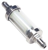 Trans-Dapt Performance Glass and Chrome 20 Microns Fuel Filter with 0.375 in. Inlet Size 9245 Filter, Glass/Chrome, 3/8 Hose Barb Outlet, Each thumbnail 3