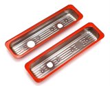 Trans-Dapt Performance Products Valve Covers 9983 Covers, Short, Steel, Orange Powdercoated, Chevrolet, Truck, 5.0L, 5.7L, Pair thumbnail 1