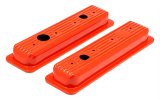 Trans-Dapt Performance Products Valve Covers 9983 Covers, Short, Steel, Orange Powdercoated, Chevrolet, Truck, 5.0L, 5.7L, Pair thumbnail 3