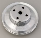 Trans-Dapt Performance Chrome Water Pump Pulleys 9723 Pulley, V-Belt, 2-Groove, Steel, Chrome, Chevy, Big Block, Long Pump, Each thumbnail 5