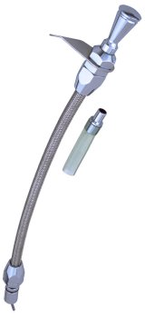 Trans-Dapt Performance Flexible Braided Stainless Transmission Dipsticks 8138 Dipstick, Stainless, Polished Billet Aluminum, GM TH350, Push-In Style, Each thumbnail 1