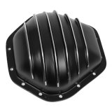 Trans-Dapt Performance Finned Aluminum 14 Bolt GM 10.5 Inch Differential Cover 9939 Cover, Aluminum, Black Powdercoated/Polished, GM, in., Kit thumbnail 1