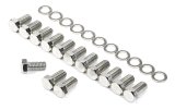 Trans-Dapt Performance Products Differential Cover Fasteners 9239 DIFF COVER BOLT SET FOR DANA 60 CHROME COVER thumbnail 1