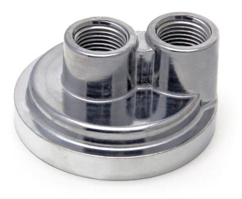 Trans-Dapt Performance Spin-On Oil Filter Bypass Adapters 1022 Adapter, Bypass, Spin-On, Aluminum, Natural, 13/16-16 in. Thread, 1/2 in. NPT Inlet/Outlet, Each