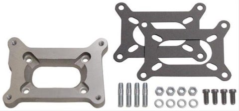 Trans-Dapt Performance Carburetor Adapters 2039 Adapter, Open Center, 2-Carburetor/2-Barrel Manifold, .625 in. Thick, Kit