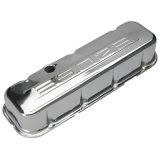 Trans-Dapt Performance Chrome Valve Covers 9848 Covers, Stock Height, Steel, Chrome, 502 Logo, Chevy, Big Block, Pair thumbnail 4