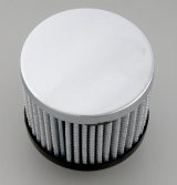 Trans-Dapt Performance Valve Cover Filter Breathers 9308 Breather, Push-In, Round, Steel/Rubber, Chrome, Plain, Each thumbnail 1