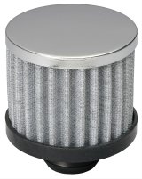 Trans-Dapt Performance Valve Cover Filter Breathers 9308 Breather, Push-In, Round, Steel/Rubber, Chrome, Plain, Each thumbnail 2