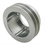 Trans-Dapt Performance Aluminum Crankshaft Pulleys 6995 Pulley, V-Belt, 2-Groove, Aluminum, Natural, Oldsmobile, V8, Each thumbnail 1