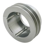 Trans-Dapt Performance Aluminum Crankshaft Pulleys 6995 Pulley, V-Belt, 2-Groove, Aluminum, Natural, Oldsmobile, V8, Each thumbnail 2
