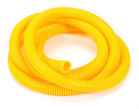 Trans-Dapt Performance Convoluted Tubing 7590 Tubing, Polyethylene, Yellow, 1/2 in. Diameter, 7 ft. Long, Each