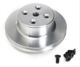 Trans-Dapt Performance Powdercoated Pulleys 8735 Water Pump Pulley, Billet Aluminum, 2-Groove, 6.250 in. Diameter, Machined, Chevy, Big Block, Long Pump, Each thumbnail 3