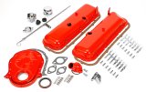 Trans-Dapt Performance PerfectMatch Powdercoated Engine Dress-Up Kits 3058 Kit, PerfectMatch, Steel, Orange Powdercoated, Chevy, Big Block, Kit thumbnail 3