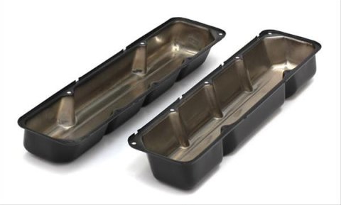 Trans-Dapt Performance Products Valve Covers 8620 AMC 304-401 ASPHALT BLACK POWDER COATED VALVE COVERS thumbnail 1