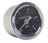 Trans-Dapt Performance Fuel Pressure Gauges 2388 Gauge, Pressure, 0-15 psi, 1 1/2 in., Analog, Mechanical, Black Face, Each thumbnail 1