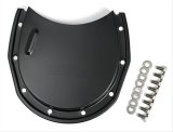 Trans-Dapt Performance Timing Covers 8639 Chain Cover, Cap ONLY, Two-piece, Steel, Black Powdercoated, Chevy, Small Block, Each thumbnail 2