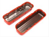 Trans-Dapt Performance Products Valve Covers 9997 Covers, Tall, Steel, Orange Powdercoated, Baffled, Chevrolet, Big Block, Pair thumbnail 1