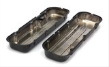 Trans-Dapt Performance Products Valve Covers 8682 CHEVY 454 LOGO SHORT ASPHALT BLACK POWDER COATED VALVE COVERS thumbnail 2