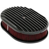 Trans-Dapt Performance Products Air Cleaners 7467 Cleaner, Black Finned Oval Cleaner Kit 12" X 2" Paper Element Full Finned Style thumbnail 1