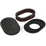 Trans-Dapt Performance Products Air Cleaners 7467 Cleaner, Black Finned Oval Cleaner Kit 12" X 2" Paper Element Full Finned Style thumbnail 2