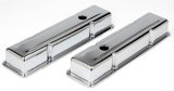 Trans-Dapt Performance Chrome Valve Covers 4963 Covers, Stock Height, Steel, Chrome, Plain, Chevy, Small Block, Pair thumbnail 3