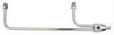 Trans-Dapt Performance Fuel Lines 2197 Line, Chrome, Steel, Holley, 4150, 3/8 in. Hose Barb Inlet, 1/8 in. NPT Gauge Port, Kit thumbnail 1