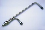 Trans-Dapt Performance Fuel Lines 2197 Line, Chrome, Steel, Holley, 4150, 3/8 in. Hose Barb Inlet, 1/8 in. NPT Gauge Port, Kit thumbnail 2