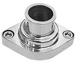 Trans-Dapt Performance Aluminum Water Necks 6002 Neck, Aluminum, Polished, Straight Up, Chevy, Big/Small Block, Each thumbnail 2