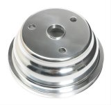 Trans-Dapt Performance Aluminum Crankshaft Pulleys 6056 Pulley, V-Belt, 1-Groove, Aluminum, Polished, Chevy, Small Block, Long Pump, Each thumbnail 1