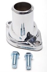 Trans-Dapt Performance Chrome Water Necks 9647 Neck, Zinc Alloy, Plated, Straight Up, O-Ring, Chevy, Big/Small Block, Each thumbnail 1